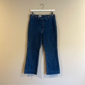 Pilcro and the Letterpress Crop Flare Jeans Blue Denim Sz 28P